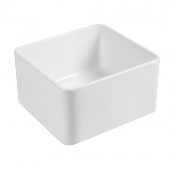 510*460*255mm Ceramic Butler Sink Single Bowl Farmhouse Kitchen Laundry Sink Apron Front